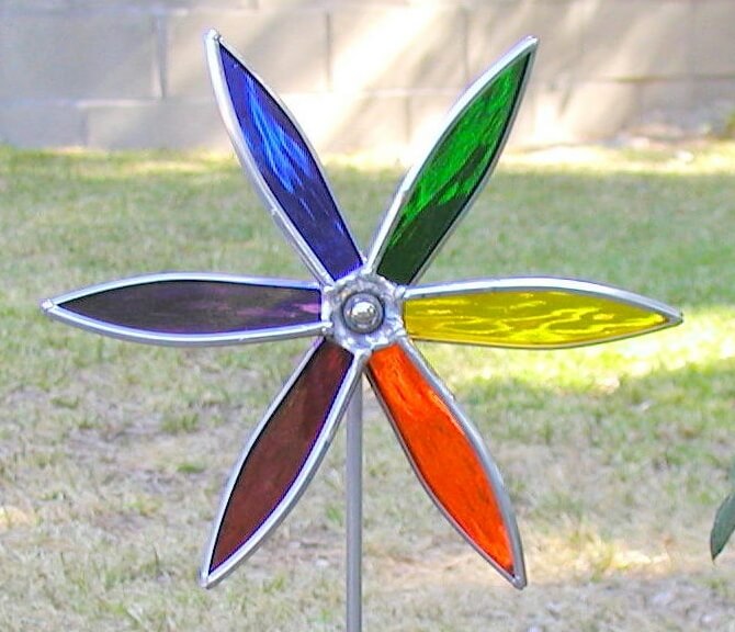 rainbow garden pinwheel