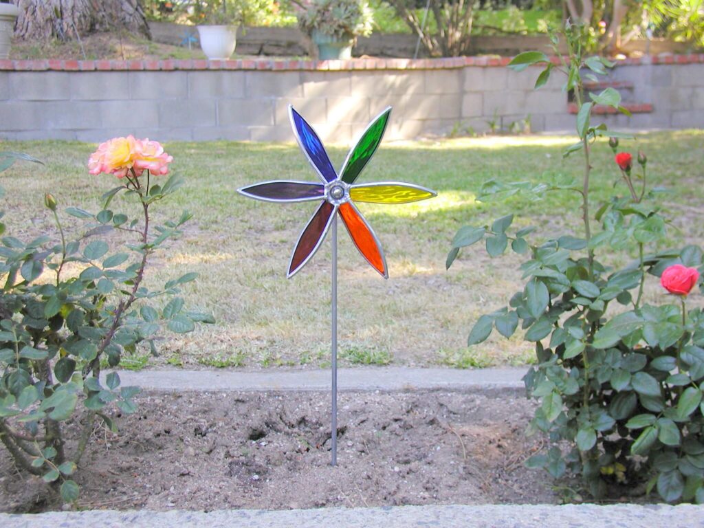 rainbow garden pinwheel
